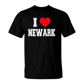 I Love Newark Red Heart T-Shirt | Mazezy