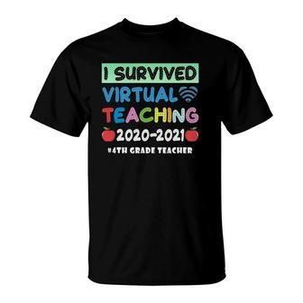 I Survived Virtual Teaching End Of Year Teacher Remote T-Shirt - Seseable