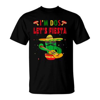 Im Dos Lets Fiesta Toddler Cinco De Mayo Mexican Guitar T-Shirt - Seseable
