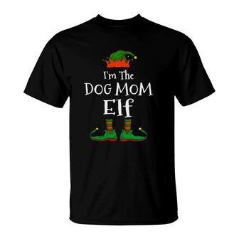 Im The Dog Mom Elf Family Matching Funny Christmas Gift T-Shirt - Seseable