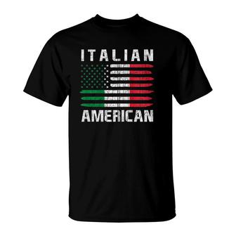 Italian American Flag Italy Usa Italia Gift Zip T-Shirt - Seseable