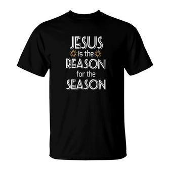 Jesus Is The Reason For The Season Christmas Stocking T-Shirt - Monsterry