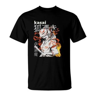 Kasai Kitsune Intelligent Fox Spirit Kawaii Anime Girl T-shirt - Thegiftio