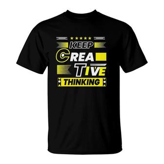 Keep Creative Thinking Motivation Stars T-Shirt | Mazezy