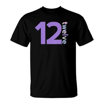 Kids 12Th Birthday Girl 12 Years Old Twelve Age 12 Party T-Shirt - Seseable