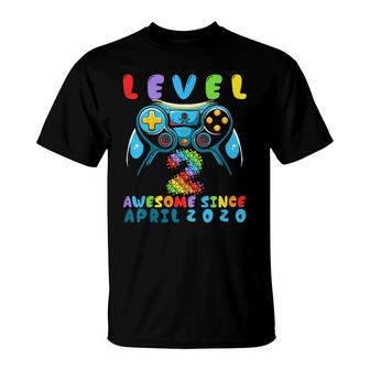 Kids 2Nd Birthday 2 Year Old Awesome Since April 2020 Pop It Game T-Shirt - Seseable