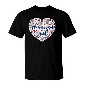 Kids American Girl Patriot 4Th Of July Independence Day Baby Girl T-Shirt - Seseable