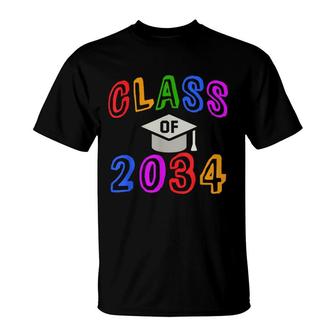 Kindergarten Graduation Year Class Of 2034 Grow Up With Me T-Shirt - Seseable