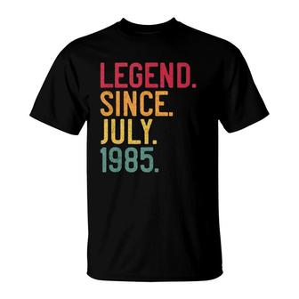Legend Since July 1985 36Th Birthday 36 Years Old Vintage T-Shirt - Seseable