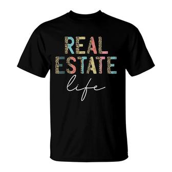 Leopard Real Estate Life Agent Realtor Investor Home Broker T-Shirt - Seseable