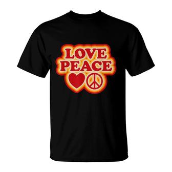 Love Peace Sign 60S 70S Groovy Hippie Vintage Disco Retro T-shirt - Thegiftio UK