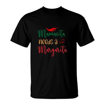 Mamacita Needs A Margarita Red Chilly T-Shirt - Seseable
