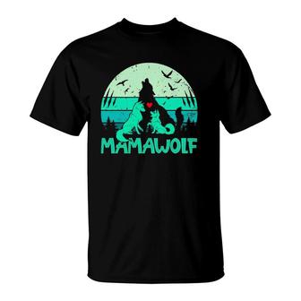 Mamawolf Mama Wolf Vintage Mothers Day Gift Mom Grandma T-Shirt - Seseable