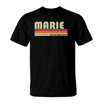 Marie Gift Name Personalized Retro Vintage 80S 90S Birthday T-Shirt - Seseable