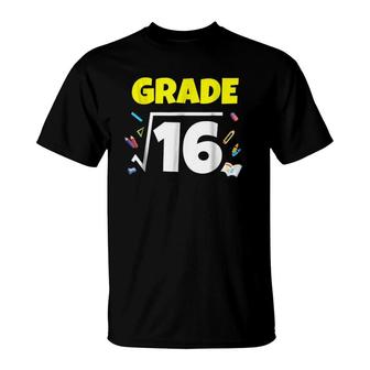 Math Square Root Fourth Grade 4 Back To School T-Shirt - Seseable