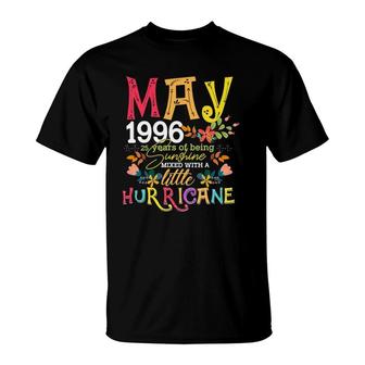 May Girls 1996 Funny 25Th Birthday 25 Years Old Birthday T-Shirt - Seseable