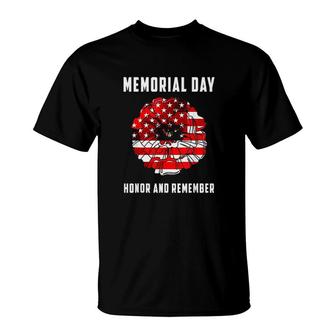 Memorial Day Remember And Honor Proud Veteran T-Shirt - Seseable
