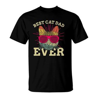 Mens Best Cat Dad Ever - Cat Dad T-Shirt - Seseable