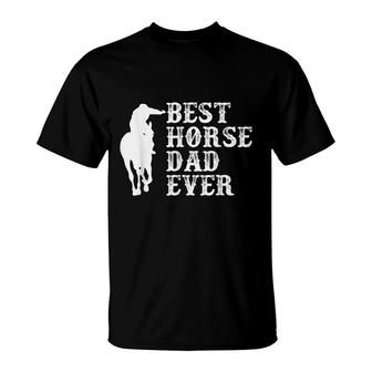 Mens Best Horse Dad Ever T-Shirt - Seseable