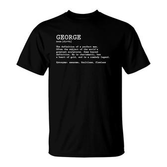 Mens George Name Definition Funny T-Shirt | Mazezy