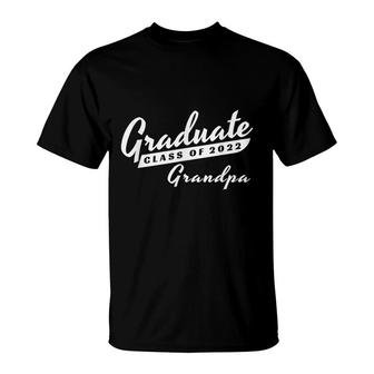 Mens Graduate Class Of 2022 Grandpa High School College Grad T-Shirt - Seseable