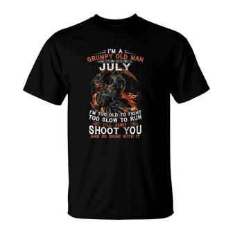 Mens Im A Grumpy Old Man I Was Born In July T-Shirt - Seseable
