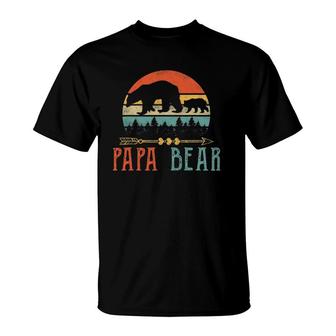Mens Papa Bear Daddy Funny Mens Fathers Day Gift-Idea T-Shirt - Seseable