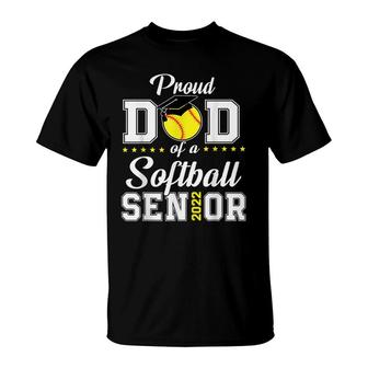 Mens Proud Dad Of A Softball Senior 2022 Funny Class Of 2022 T-Shirt - Seseable