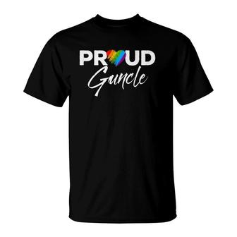 Mens Proud Guncle Gay Pride Month Lgbtq T-Shirt - Seseable