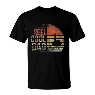 Mens Reel Cool Dad Fisherman Daddy Father Day Gifts Fishing T-Shirt - Seseable