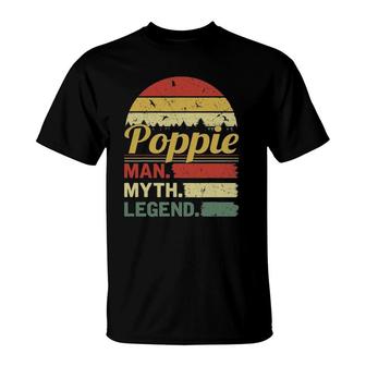 Mens Retro Vintage Poppie Man Myth Legend Outfit Fathers Day T-Shirt - Seseable