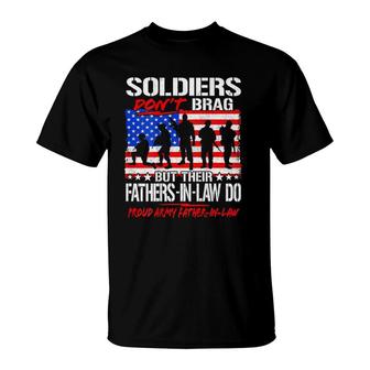 Mens Soldiers Dont Brag Proud Army Father-In-Law Funny Dad Gifts T-Shirt | Seseable CA
