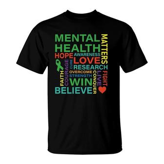 Mental Health Matters Awareness Depression T-Shirt - Seseable