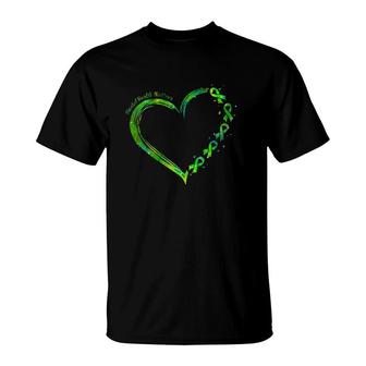 Mental Health Matters Lime Green Ribbon Heart Vintage T-Shirt - Seseable