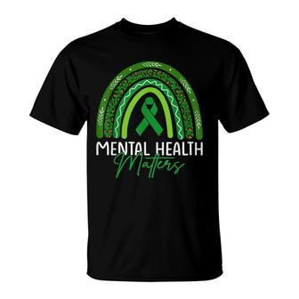 Mental Health Matters Rainbow Mental Health Awareness T-Shirt - Seseable
