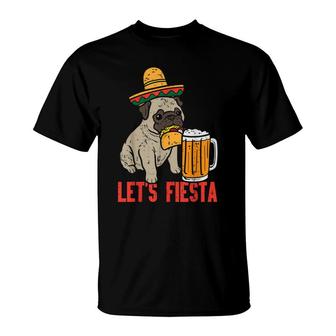 Mexican Pug Dog Taco Lets Fiesta Party Cinco De Mayo Kids T-Shirt - Seseable