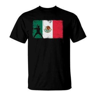 Mexico Baseball Mexican Flag México Heritage Hispanic Latino T-Shirt | Mazezy