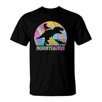 Mommysaurus Dinosaur Vintage Retro 2 Kids Lover Gift T-Shirt | Mazezy