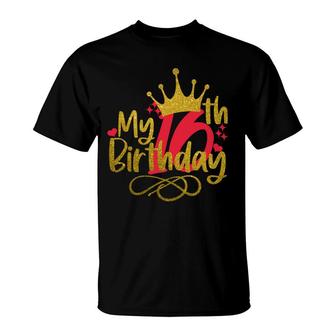 My 16Th Birthday 2006 Gold Graphics T-Shirt - Seseable