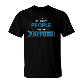 My Favorite People Call Me Pappous Vintage Greek Grandpa T-Shirt - Seseable