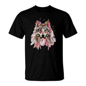 Native American Wolf Head Tribal Bohemian Tattoo Art Cute T-shirt - Thegiftio UK