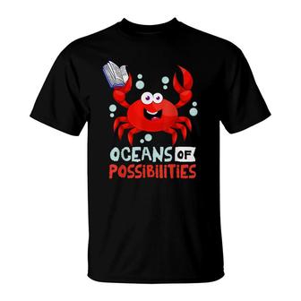 Oceans Of Possibilities Summer Reading 2022 Crab T-Shirt | Mazezy