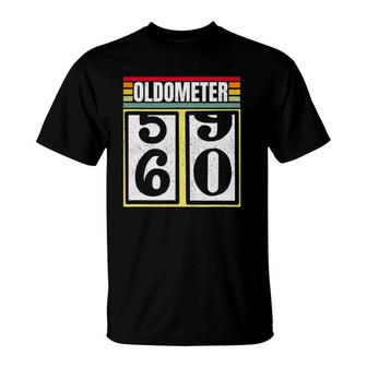 Oldometer 59-60 Years Old Automotive Enthusiasts Bday Gift T-Shirt | Mazezy