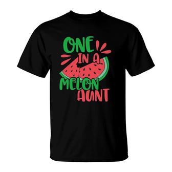 One In A Melon Aunt Watermelon T-Shirt | Mazezy
