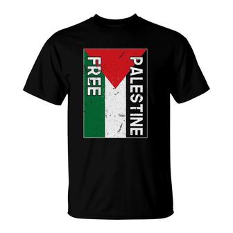 Palestine Flag Free Gaza I Stand With Free Palestine T-Shirt - Seseable