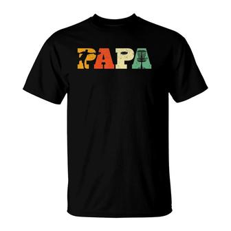Papa Disc Golf Lover Frisbee Golfing Dad Father Sports Gifts T-Shirt - Seseable