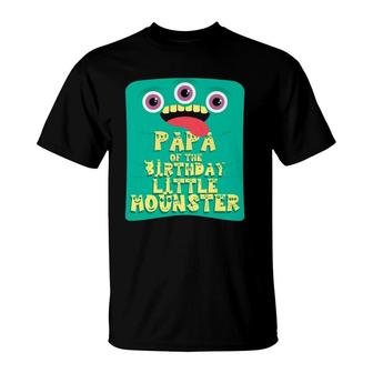 Papa Of The Birthday Boy Little Monster Matching Family T-Shirt | Mazezy