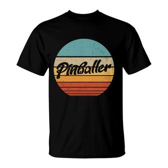 Pinballer Vintage Circle 80S 90S Styles Great T-Shirt - Seseable