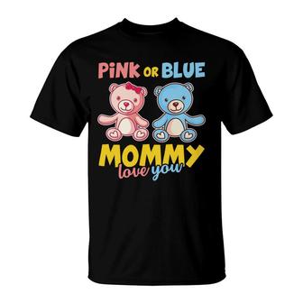 Pink Or Blue Baby Shower Gender Reveal Baby Gender Reveal Party T-Shirt - Seseable