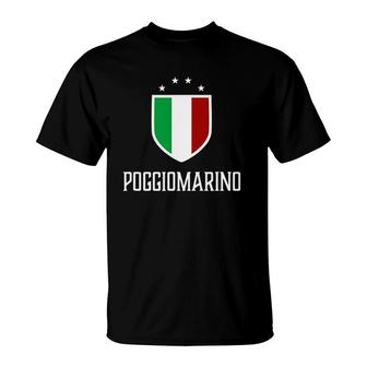 Poggiomarino Italy - Italian Italia Flag T-Shirt - Seseable